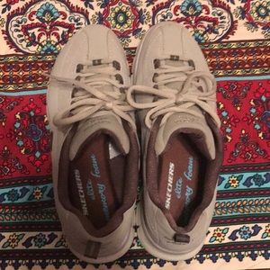 Sketchers Elite Memory Foam khaki Tennis Shows sz9